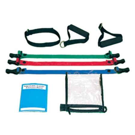 CANDO INTERNATIONAL Cando 10-3234 Adjustable Exercise Band Kit - 2 Band moderate - Green  Blue 487509